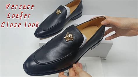 versace loafer feet|medusa apron toe loafer men.